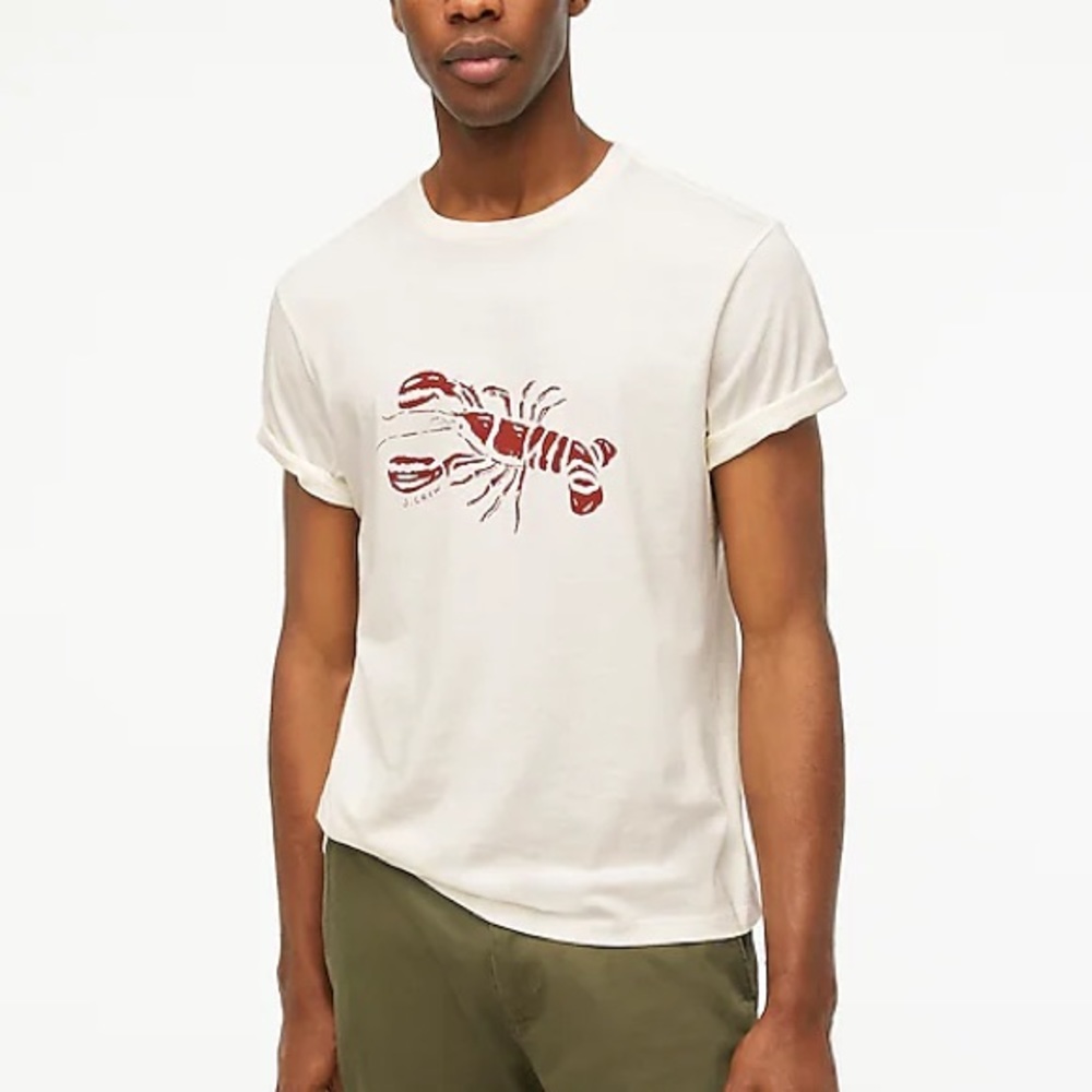 NWT J. Crew Lobster Graphic Tee